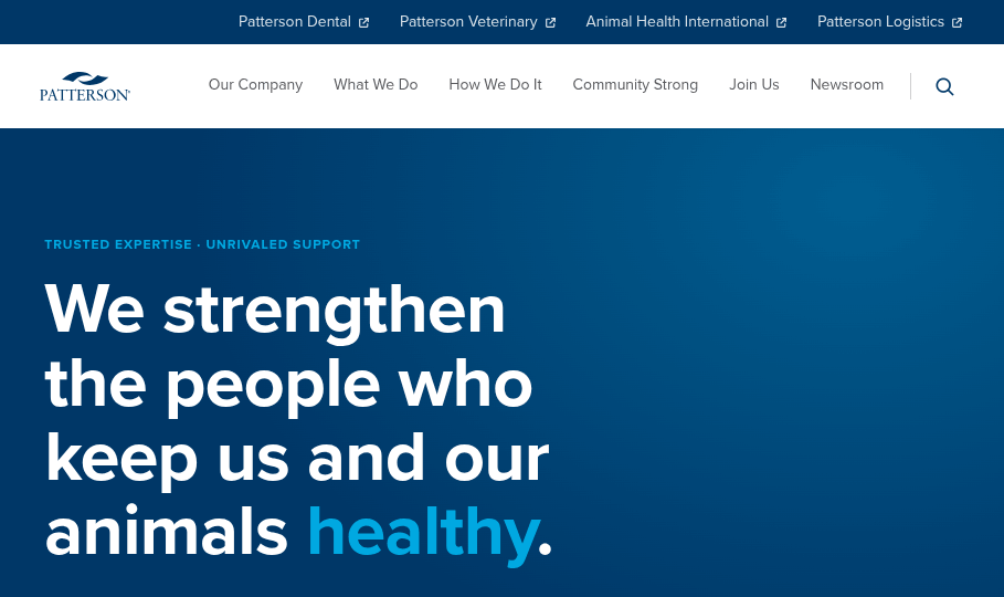 Patterson corporate website preview